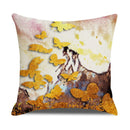 Axyaa Gold Elk Modern Pillowcase Cover for Customizable Bedside Decor