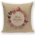 Elk Snowflake Santa Claus Gloves Christmas Pillowcase by Axyaa