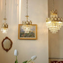Axyaa French Style LED Crystal Chandeliers for Home Decor Lighting