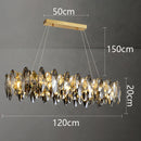 Axyaa Crystal Chandelier Pendant Light for Living Room Dining Room Ceiling Lighting