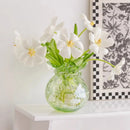 Axyaa Green Glass Tulip Vase - Modern Home Decor