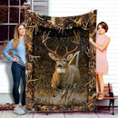 Axyaa Vintage Elk Flannel Throw Blanket - Cozy All-Season Gift for Home & Travel