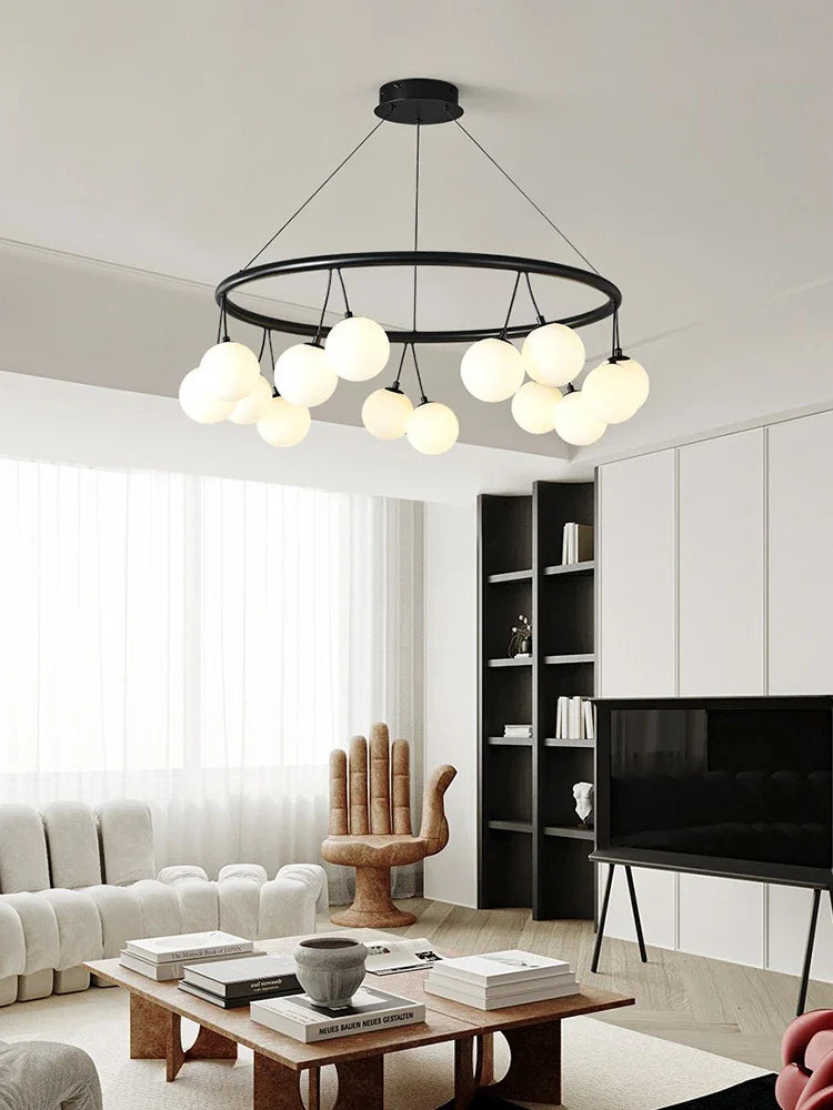 Axya Glass Art Chandelier for Modern Living Room Bedroom Dining Room