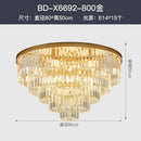 Axyaa Crystal Gold Black LED Chandelier