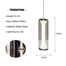 Axyaa Modern Glass LED Floor Lamp Living Room Bedroom Lighting Fixtures