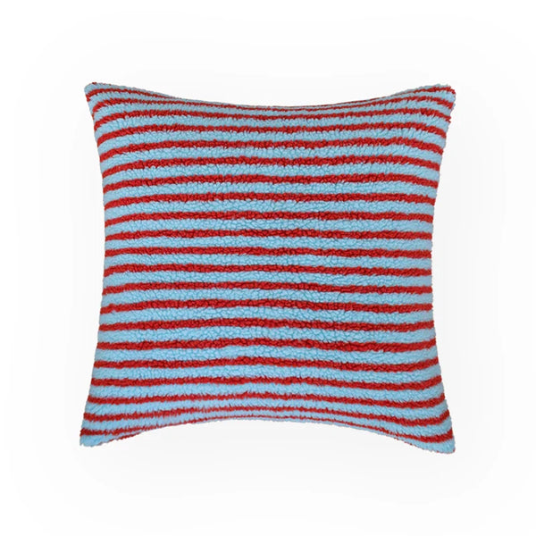 Axyaa Soft Plush Stripe Cushion Cover for Elegant Living Room Decor