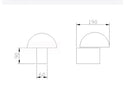 Axya Mushroom Glass Wall Light for Bedroom and Living Room