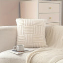 Axyaa Striped Knit Throw Pillow Covers 18x18Inch for Living Room Decor