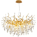 Axyaa Luxury Crystal Glass LED Chandelier for Home Decor and Shop