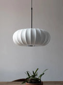 Axyaa Handmade Silk Pumpkin Pendant Lamps - Wabi-sabi Style Lighting