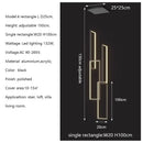 Axyaa Dimmable LED Pendant Lights Aluminium Rectangle Suspend Lamp