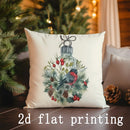 Axyaa Christmas Bird Wreath Pillow Covers - Cozy Home Decor for Sofa, Bedroom, Car