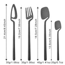 Axyaa 24Pcs Stainless Steel Flatware Set: Matte Knife Fork Spoon Teaspoon for Dining & Kitchen