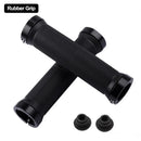 Axyaa Rubber MTB Grips with Alloy Cuffs - Anti-skid Bilateral Lock Handlebar Sleeve