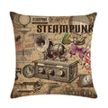Axyaa Retro Typewriter Camera Linen Pillow Cover 45x45cm