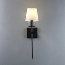 Axya Industrial Bathroom Mirror Wall Lamp White Textile Shade