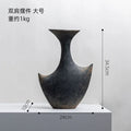 Axyaa Geometric Radians Ceramic Vase for Floral Arrangements