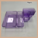 Axyaa Transparent Drawer Storage Box: Kitchen Tableware Cosmetics Organizer
