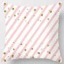 Axyaa Yellow Pink Pattern Square Pillowcase Home Decoration Cushion Cover