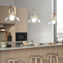 Axyaa Nordic Glass LED Chandelier for Dining, Bedroom, Coffee Shop, and Bar
