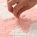 Axyaa Pink Microfiber Bath Mat 50x80cm Soft Non-Slip Fluffy Absorbent Funny Bathroom Rug
