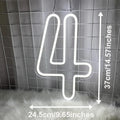 Axyaa Neon Numbers 0-9 Light Sign: Personalized Wall Art for Home Decor, Celebrations