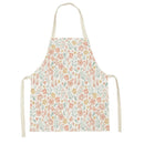 Axyaa Pink Tulip Kitchen Apron for Men and Women - Minimalist Floral Plant Design