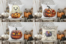 Axyaa Cute Ghost Pumpkin Halloween Pillow Cover for Sofa Bedroom Car