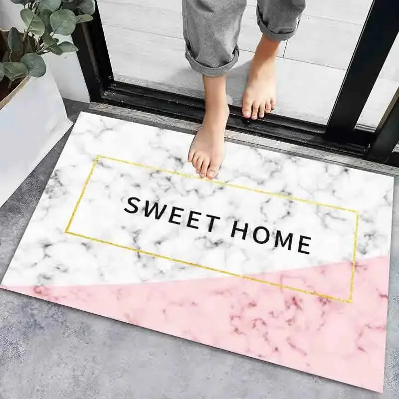 Axyaa Geometric Print Non-Slip Kitchen Rug: Bohemian Ethnic Style, Modern Design