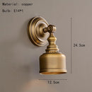 Axyaa Copper Glass Wall Sconce Elegant Bedroom Lighting for Home or Hotel