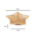 Axyaa Rattan Fruit Plate & Tea Tray: Retro Woven Storage Basket for Picnics & Snacks