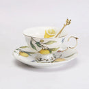 Axyaa European Lemon Ceramic Dinner Plate Set for Home Dining