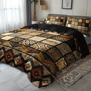 Axyaa Retro Tribal Geometric Patchwork Duvet Cover Set with 2 Pillowcases