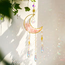 Axyaa Crystal Moon Star Suncatcher Wall Hanging Rainbow Maker for Spring Outdoor Decor