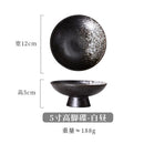 Axyaa Ceramic High-Footed Refreshment Plate & Kiln-Changed Fruit Dessert Plate