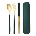 Axyaa Stainless Steel Tableware Set - Knife Fork Spoon Flatware Boxecc