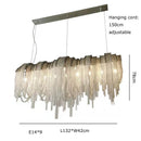 Axyaa Postmodern Tassel Chain LED Floor Lamp Gold/Silver Luxury for Living Room