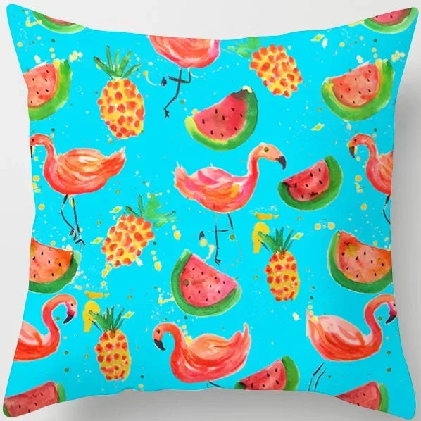 Axyaa Flamingo Cushion Cover 45*45cm – Home Sofa Decor Pillowcase
