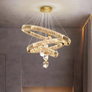 Axyaa Crystal Chandeliers: Modern LED Hanging Ceiling Lamp for Living Room Lighting