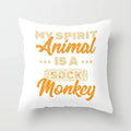 Axyaa Geometric Pattern Print Orange Car Sofa Cushion Cover