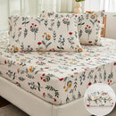 Axyaa Multicolor Floral Print Fitted Sheet Set - Modern Minimalist Bedding