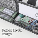 Black Desk Organizer with Drawer by Axyaa - Home Office Storage & Desktop Pen Holder