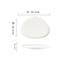 Axyaa Triangular Ceramic Steak Plate for Molecular Gastronomy and Fine Dining