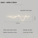 Axyaa Modern Curve LED Pendant Lights for Dining Room, Kitchen, and Bar
