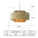 Axyaa Handmade Hemp Rope Chandelier, Vintage LED Pendant Lights for Dining Room