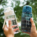 Axyaa 550ml Sports Water Bottle with Scale, Straight Drinking Lid, Outdoor Portable Kettle