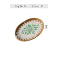 Axyaa Light Luxury Shell Inlaid Rattan Storage Basket Tray