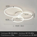 Axyaa Nordic LED Ceiling Light | Modern Minimalist Iron Chandelier for Living Room