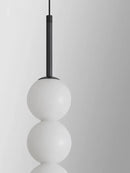 Axya White Pearl Glass Ball Pendant Lights for Kitchen Decor
