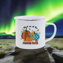 Axyaa Thanksgiving Enamel Mug Pumpkin Soup Harvest Pattern Coffee Cup
